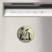 黒猫よくはしゃぐ磁石 マグネット (インサイチュ (食洗機))