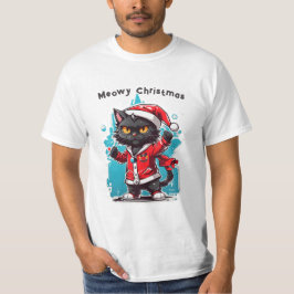 黒猫をダビングするミョイ・クリスマス・フェスティバル Tシャツ