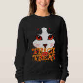 黒猫をトリックまたは治療する スウェットシャツ (正面)