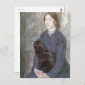 黒猫を抱いた若い女性 – Gwen John ポストカード (正面/裏面)
