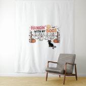 黒猫を抱えた私のボ幽霊とハキンおもしろい タペストリー (インサイチュ)