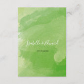 黒猫を抱っこして愛する 緑のハートの受付 エンクロージャーカード (裏面)