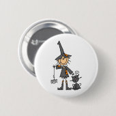 黒猫を持つ魔法使い 缶バッジ (正面&裏面)