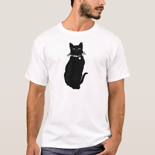 黒猫を用心して下さい Tシャツ (正面)