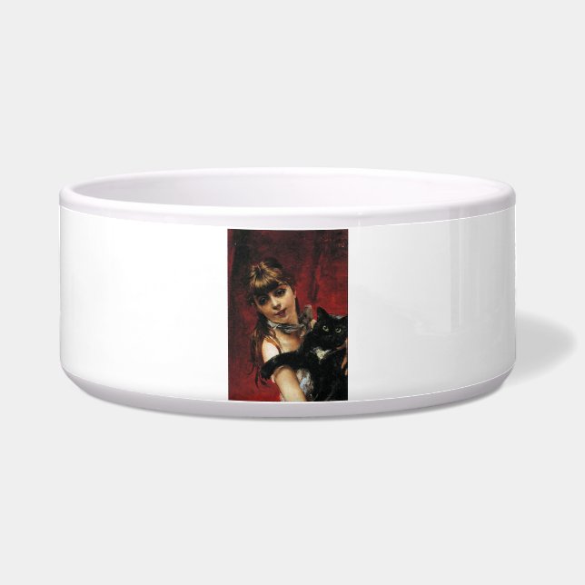 黒猫を腕に抱いた少女 ボウル (正面)