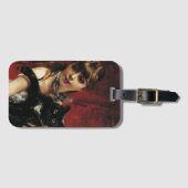 黒猫を腕に抱いた少女 ラゲッジタグ (正面横)