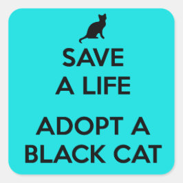 黒猫を飼う スクエアシール