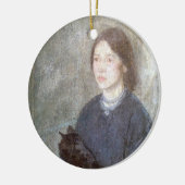 黒猫を飼っている若い女性（Gwen John著） セラミックオーナメント (左)