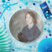 黒猫を飼っている若い女性(Gwen John著) ペーパープレート (パーティー)