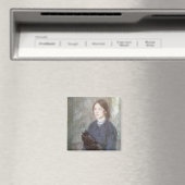 黒猫を飼っている若い女性（Gwen John著） マグネット (インサイチュ (食洗機))