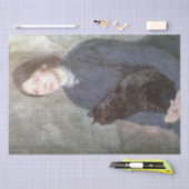 黒猫を飼っている若い女性(Gwen John著) 薄葉紙 (クラフト)