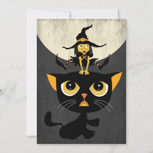 黒猫を飼遊う小さな魔女のうるう蛙 招待状 (正面)