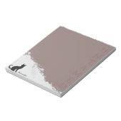 黒猫アンタメ引用文ピンク筆記紙 ノートパッド (回転)