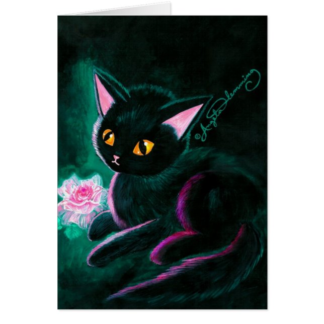 黒猫アートカード (正面)