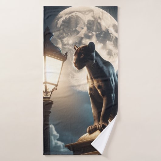 黒猫アート バスタオル (バスタオル)