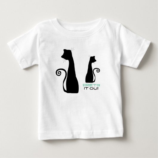 黒猫アート ベビーTシャツ (正面)