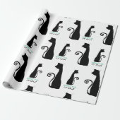 黒猫アート ラッピングペーパー (アンロールド)