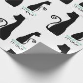 黒猫アート ラッピングペーパー (角)