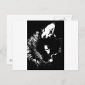 黒猫アーポップ・アートのト ポストカード (正面/裏面)