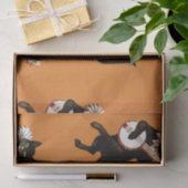 黒猫アールヌーボーハロウィンのティッシュペーパー 薄葉紙 (ギフト)