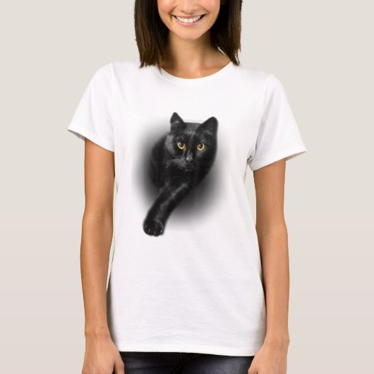黒猫イエローアイキャッツ Tシャツ (正面)