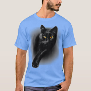 黒猫イエローアイキャッツEeギフト Tシャツ