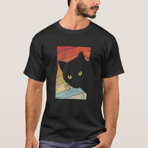 黒猫イエローアイキャッツEe Tシャツ