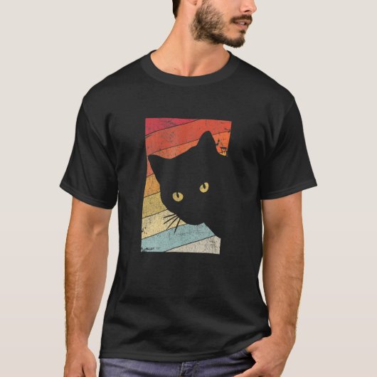 黒猫イエローアイキャッツEe Tシャツ (正面)