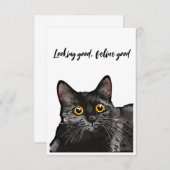 黒猫イエローアイズカード サンキューカード (正面/裏面)