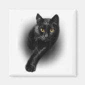 黒猫イエローアイズ猫Tギフトマザーズ マグネット (正面)