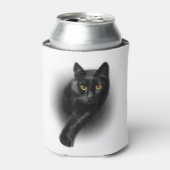 黒猫イエローアイズ猫Tギフトマザーズ 缶クーラー (缶正面)
