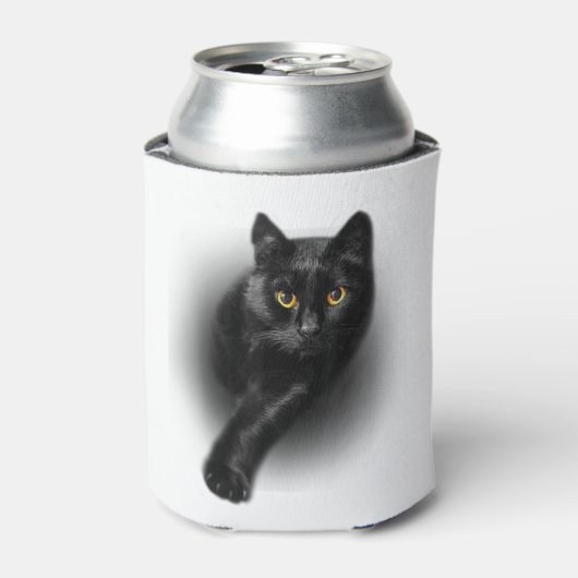 黒猫イエローアイズ猫Tギフトマザーズ 缶クーラー (缶正面)