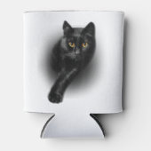 黒猫イエローアイズ猫Tギフトマザーズ 缶クーラー (正面)