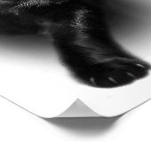 黒猫イエローアイズTシャツ猫ティー ポスター (角)