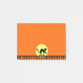 黒猫イエロームーンフェンス ポストイット (正面)