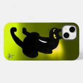 黒猫イエロー Case-Mate iPhoneケース (裏面 (横))