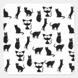 黒猫イラスト スクエアシール