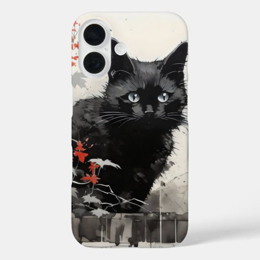 黒猫インク Case-Mate iPhoneケース (裏面)