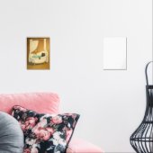 黒猫インザクローフット浴槽アートプリント (リビング)