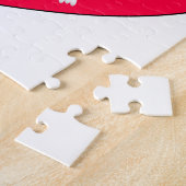 黒猫イン赤いハート ジグソーパズル (側面)