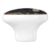 黒猫ウィリアム・モリスインスパイア セラミックノブ (側面)