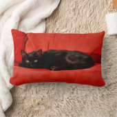 黒猫エドガー ランバークッション (ブランケット)