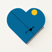 黒猫エレガントイラストレーションアートノート ノートブック (裏面)