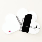 黒猫エレガントイラストレーションアートノート ノートブック (内部)