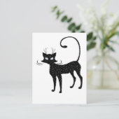 黒猫エレガント斑点 ポストカード (スタンド正面)