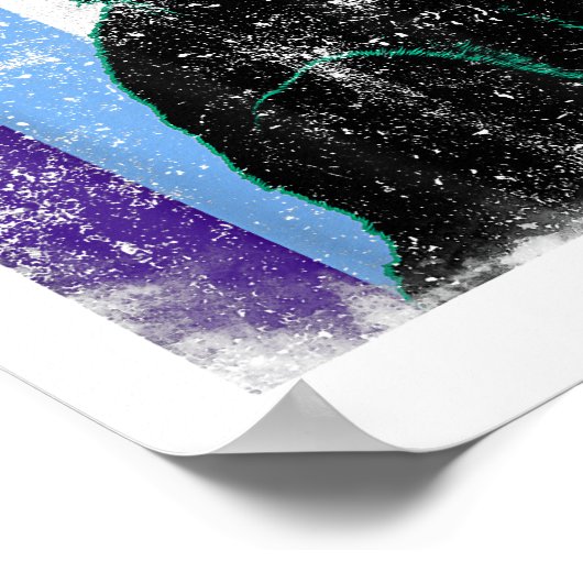 黒猫オスLGBT LGBTQゲイMLMプライドおもしろい猫 ポスター (角)