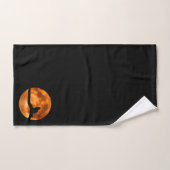 黒猫オレンジムーン バスタオルセット (ハンドタオル)