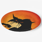 黒猫オレンジムーン ペーパープレート (アングル)