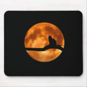 黒猫オレンジムーン マウスパッド (正面)