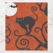 黒猫オレンジ ワインラベル (シングルラベル)